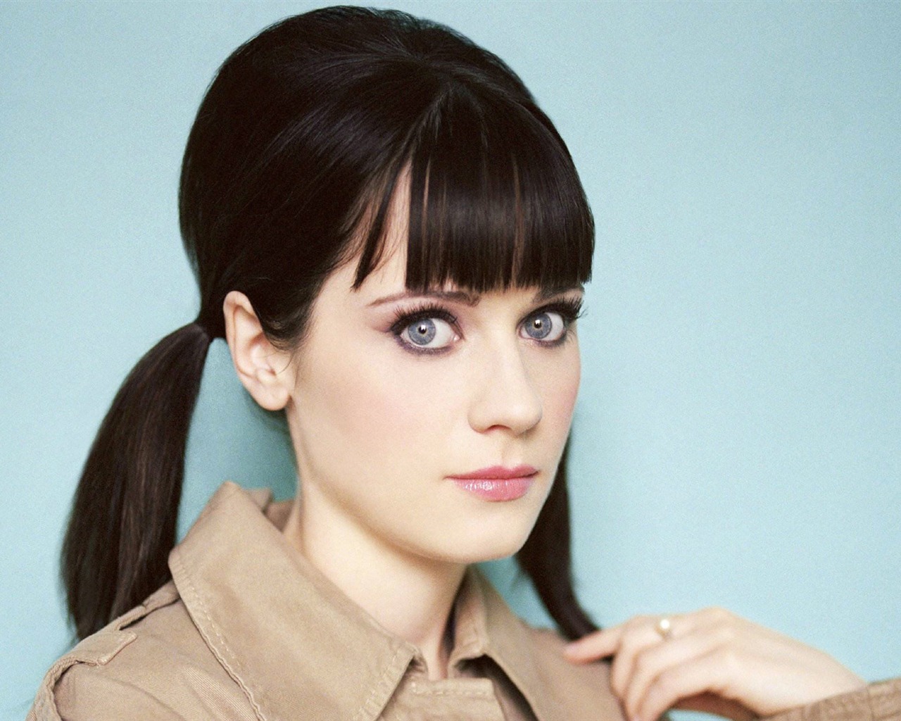 Zooey Deschanel 佐伊·丹斯切爾 美女壁紙 #12 - 1280x1024