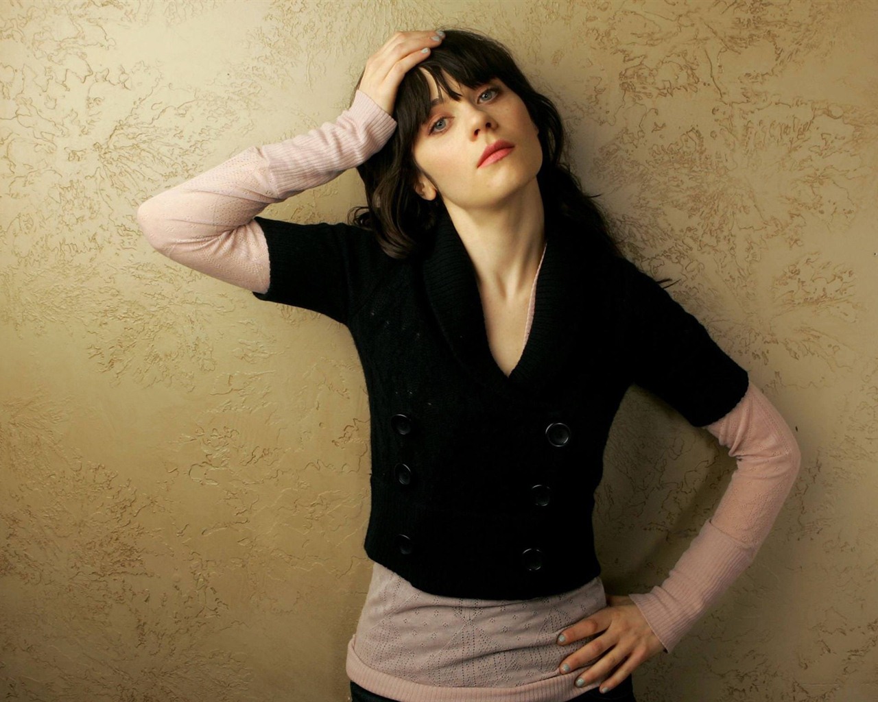 Zooey Deschanel 佐伊·丹斯切爾 美女壁紙 #18 - 1280x1024