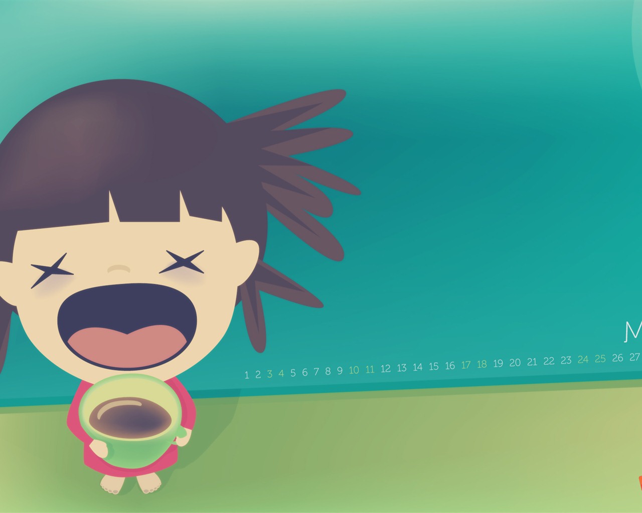 2012年3月カレンダー壁紙 #6 - 1280x1024