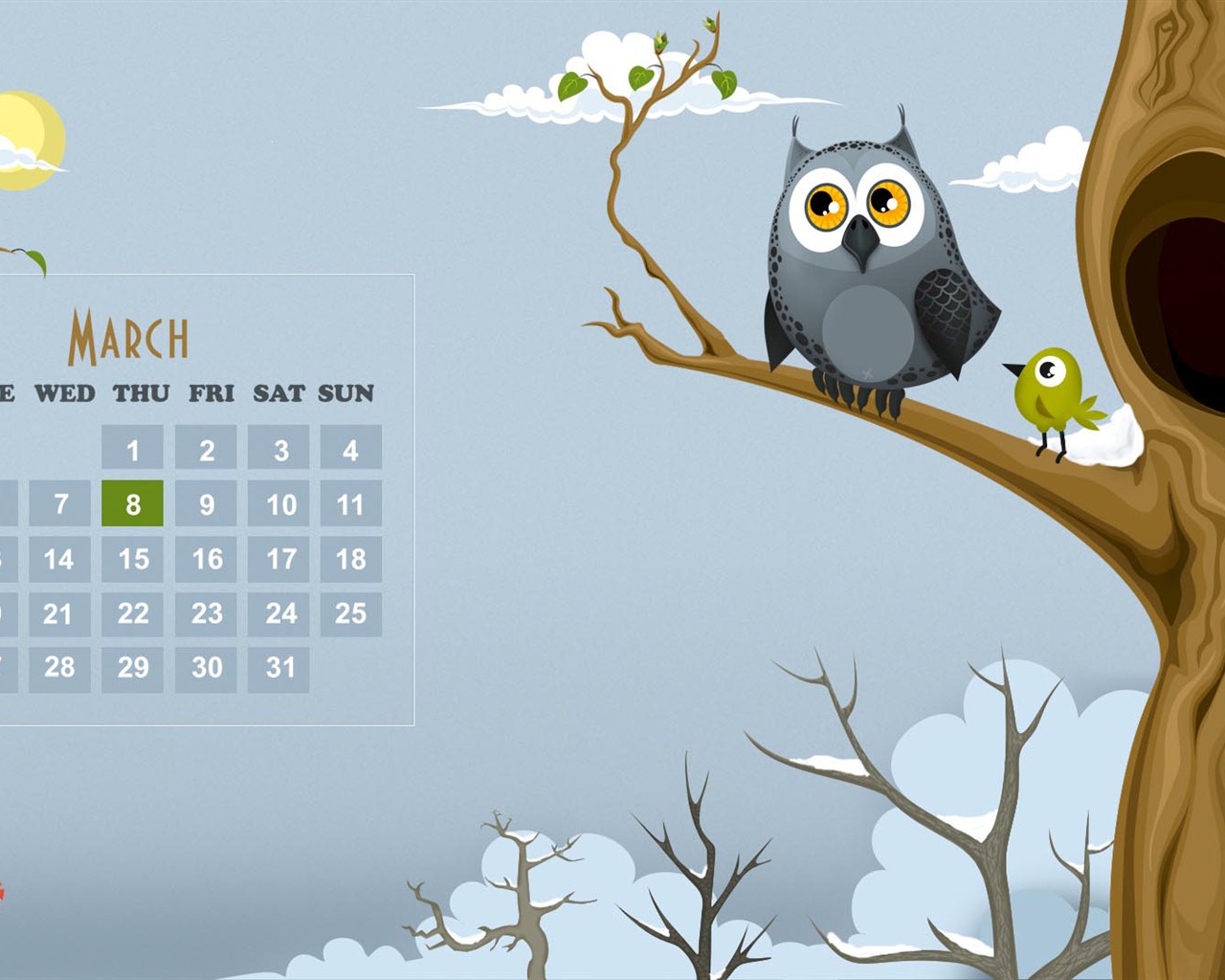 March 2012 Calendar Wallpaper #15 - 1280x1024