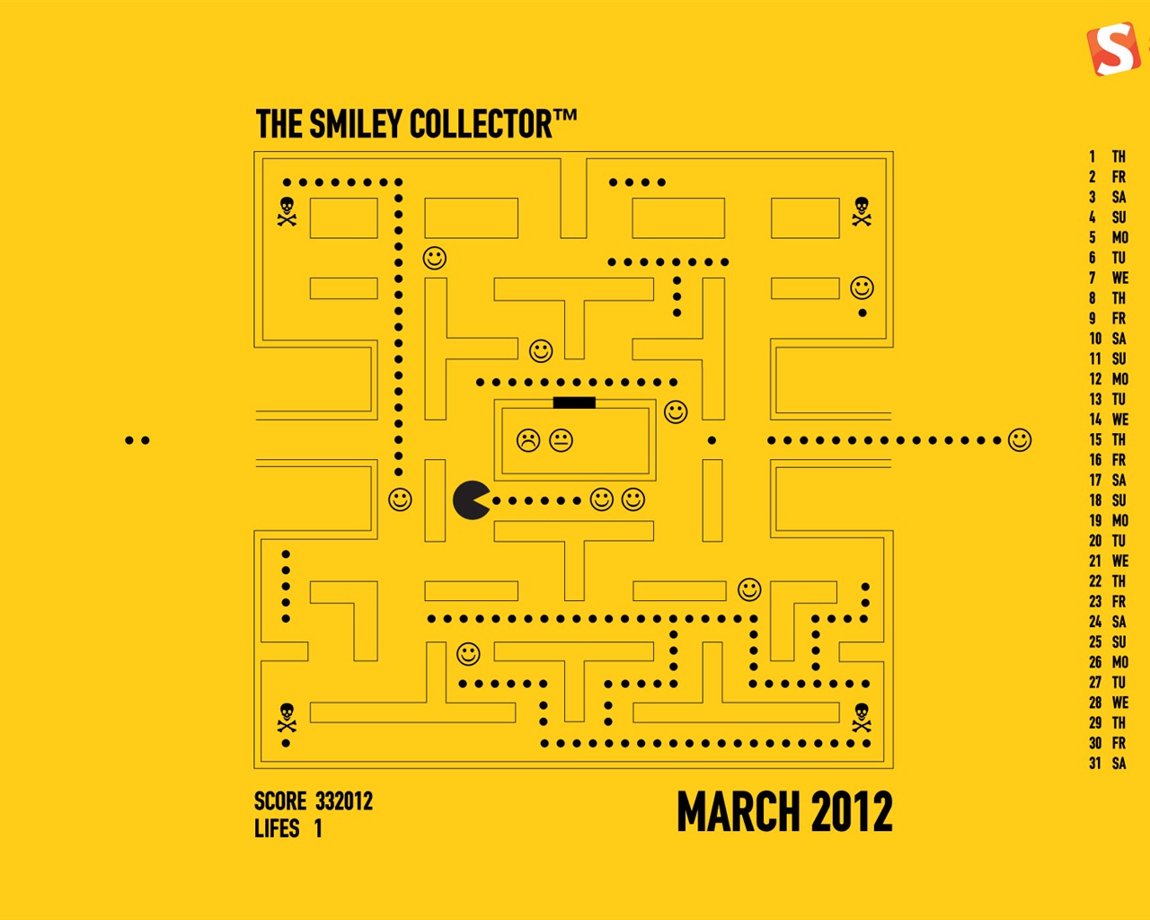 März 2012 Kalender Wallpaper #17 - 1280x1024