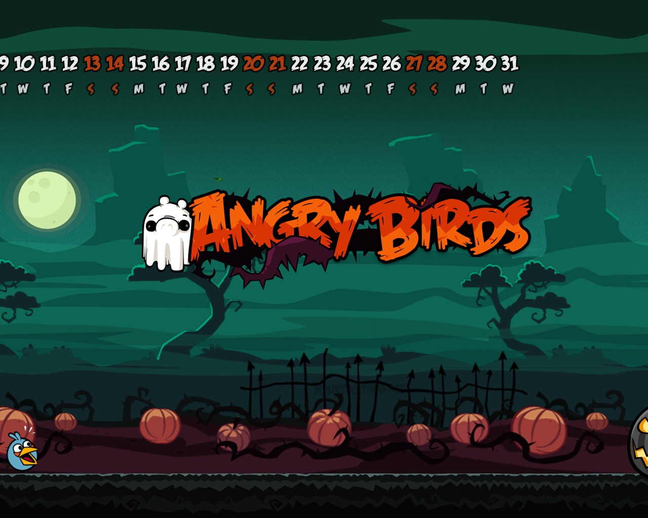 Angry Birds 憤怒的小鳥 2012年年曆壁紙 #11 - 1280x1024