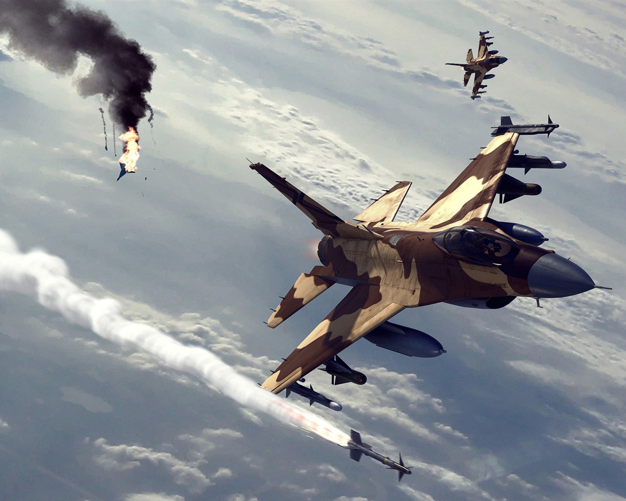 軍用戰鬥機高清寬屏壁紙 #4 - 1280x1024