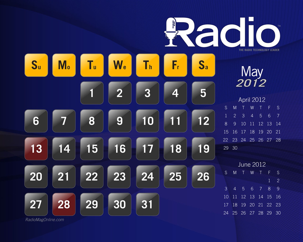 May 2012 Calendar wallpapers (1) #2 - 1280x1024