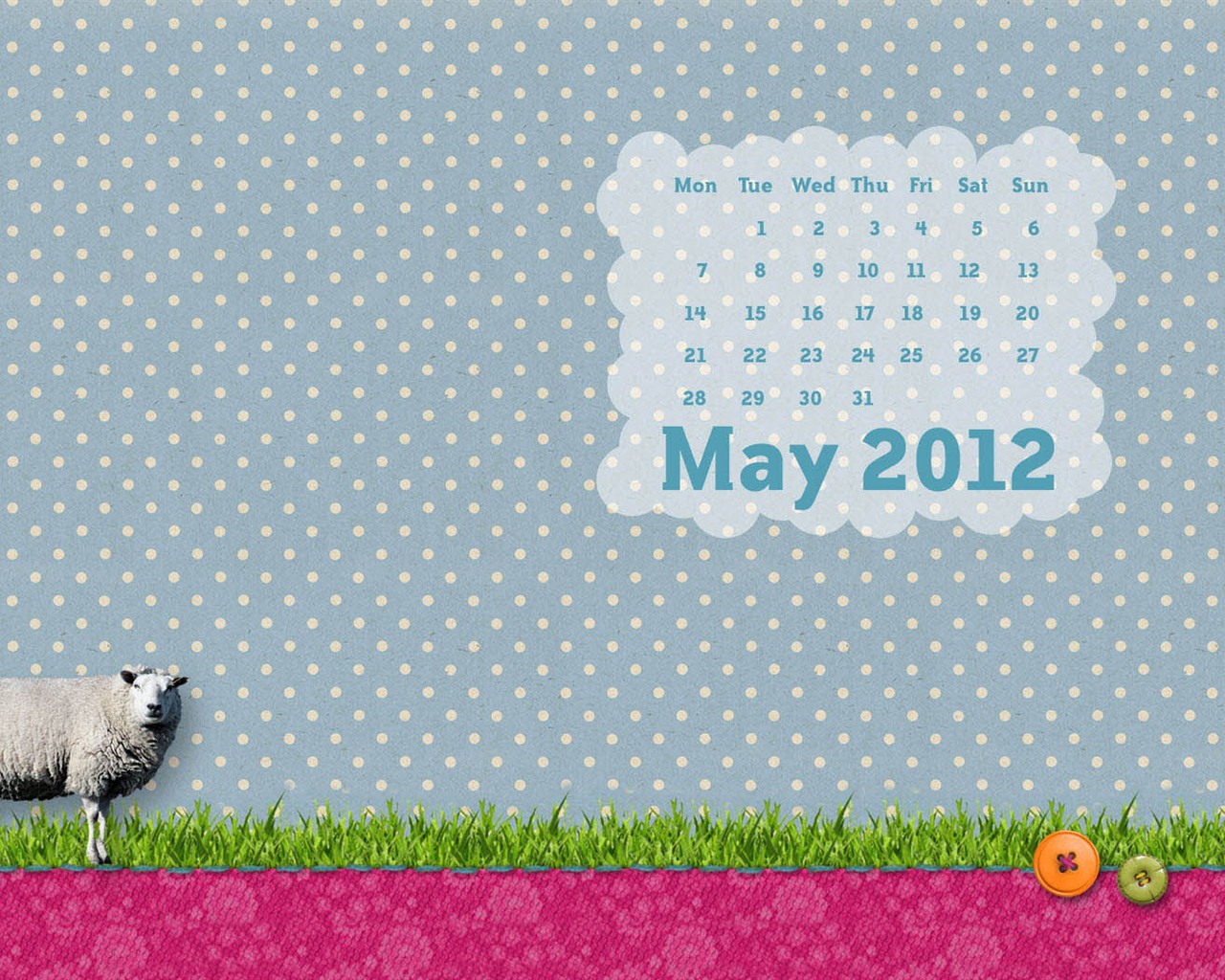 Mai 2012 Kalender Wallpapers (2) #8 - 1280x1024