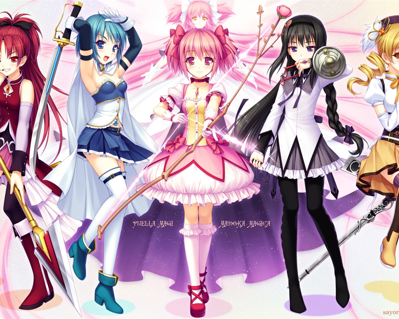 Puella Magi Madoka Magica HD tapety na plochu #1 - 1280x1024