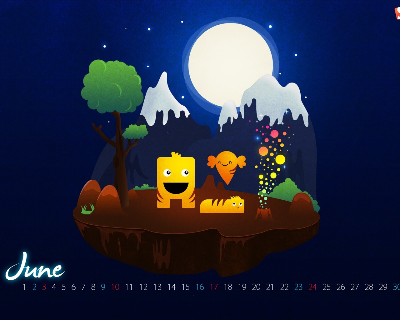 June 2012 Calendar wallpapers (2) #6 - 1280x1024