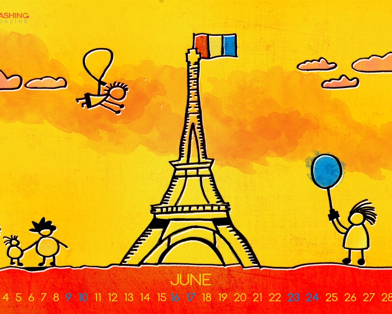 2012年6月 月曆壁紙(二) #9 - 1280x1024