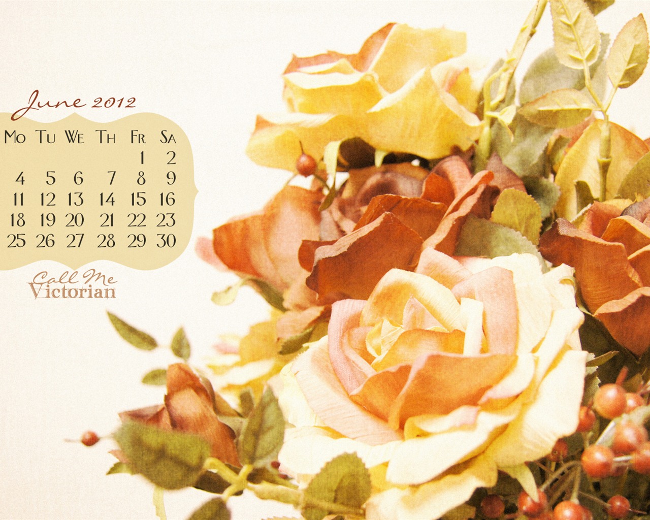 2012年6月 月曆壁紙(二) #16 - 1280x1024