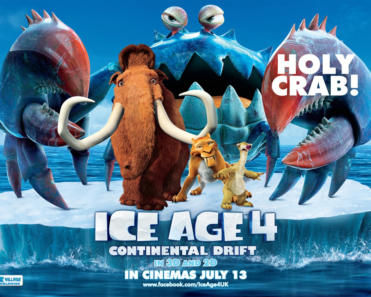 Ice Age 4: Continental Drift 冰川时代4：大陆漂移 高清壁纸1 - 1280x1024