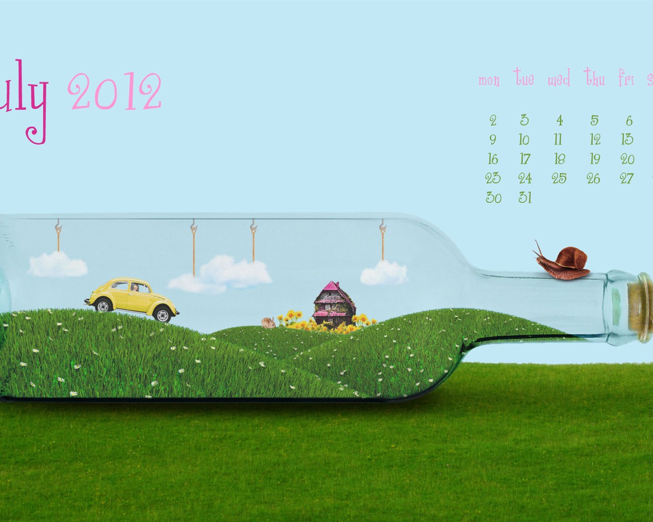 Juli 2012 Kalender Wallpapers (2) #3 - 1280x1024