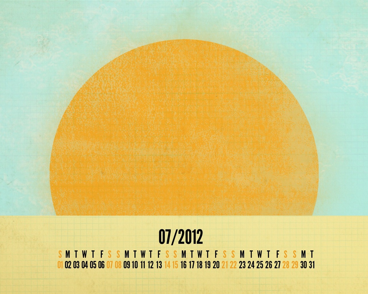 Juli 2012 Kalender Wallpapers (2) #8 - 1280x1024