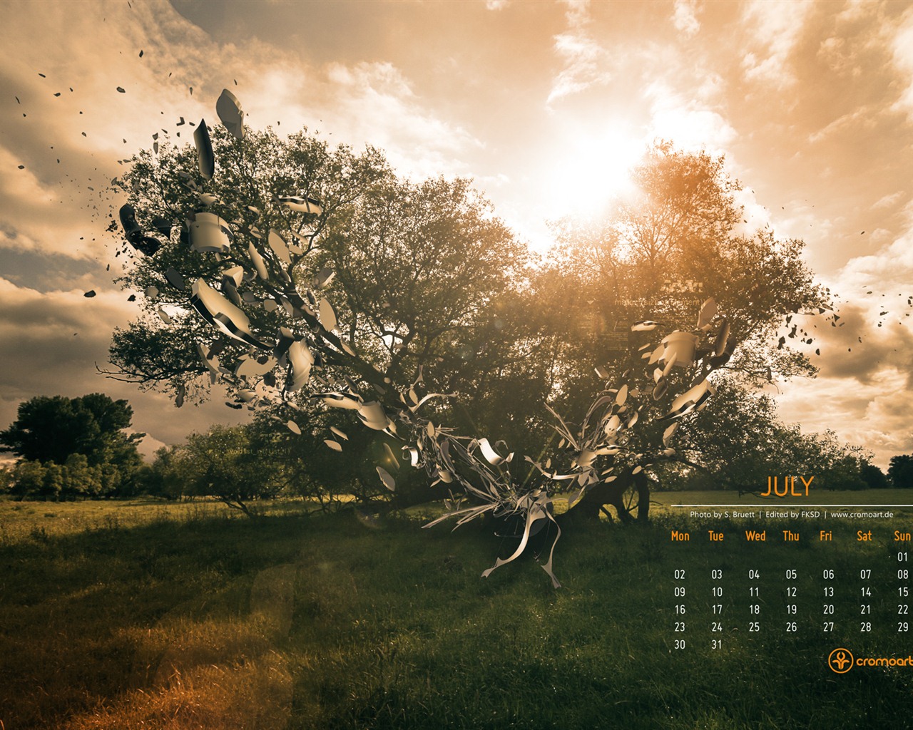 Juli 2012 Kalender Wallpapers (2) #19 - 1280x1024