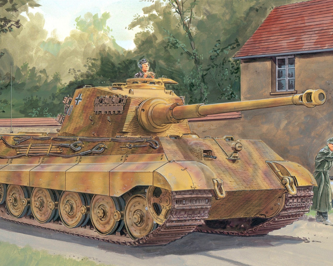 Militär Panzer, gepanzerte HD Malerei Tapeten #2 - 1280x1024
