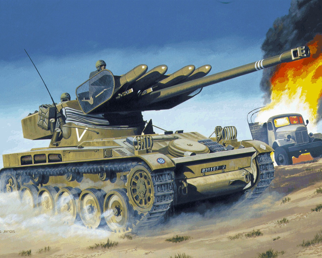 Les chars d'assaut, véhicules blindés de fonds d'écran HD de peinture #5 - 1280x1024