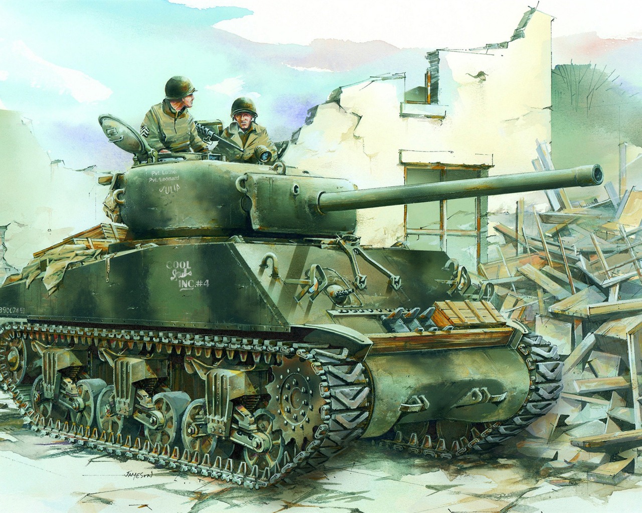 Военный танков, боевых бронированных картины HD обои #6 - 1280x1024