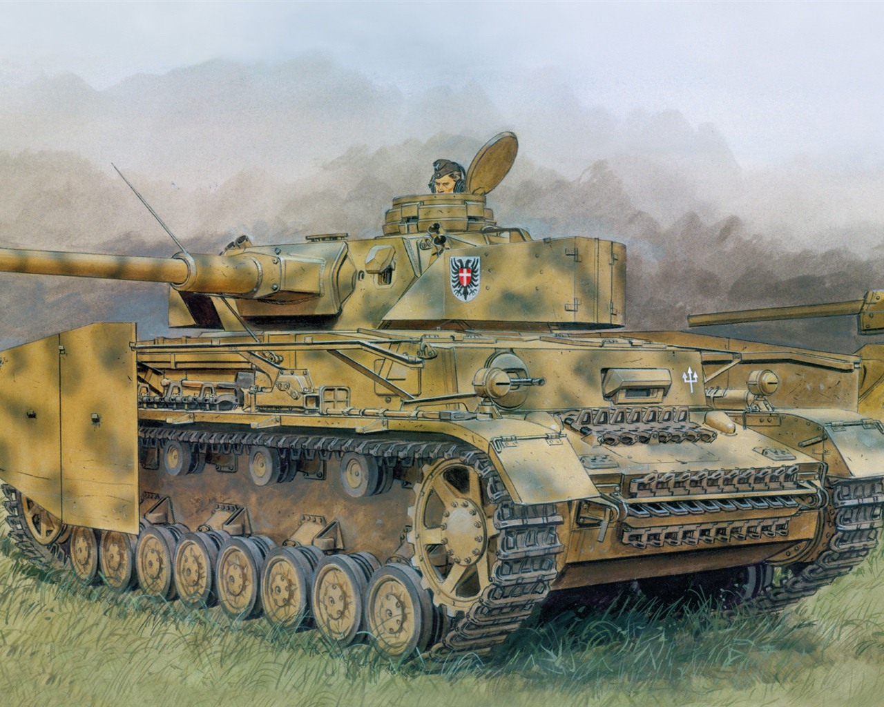 Tanques blindados militares, fondos de pantalla de pintura de alta definición #14 - 1280x1024