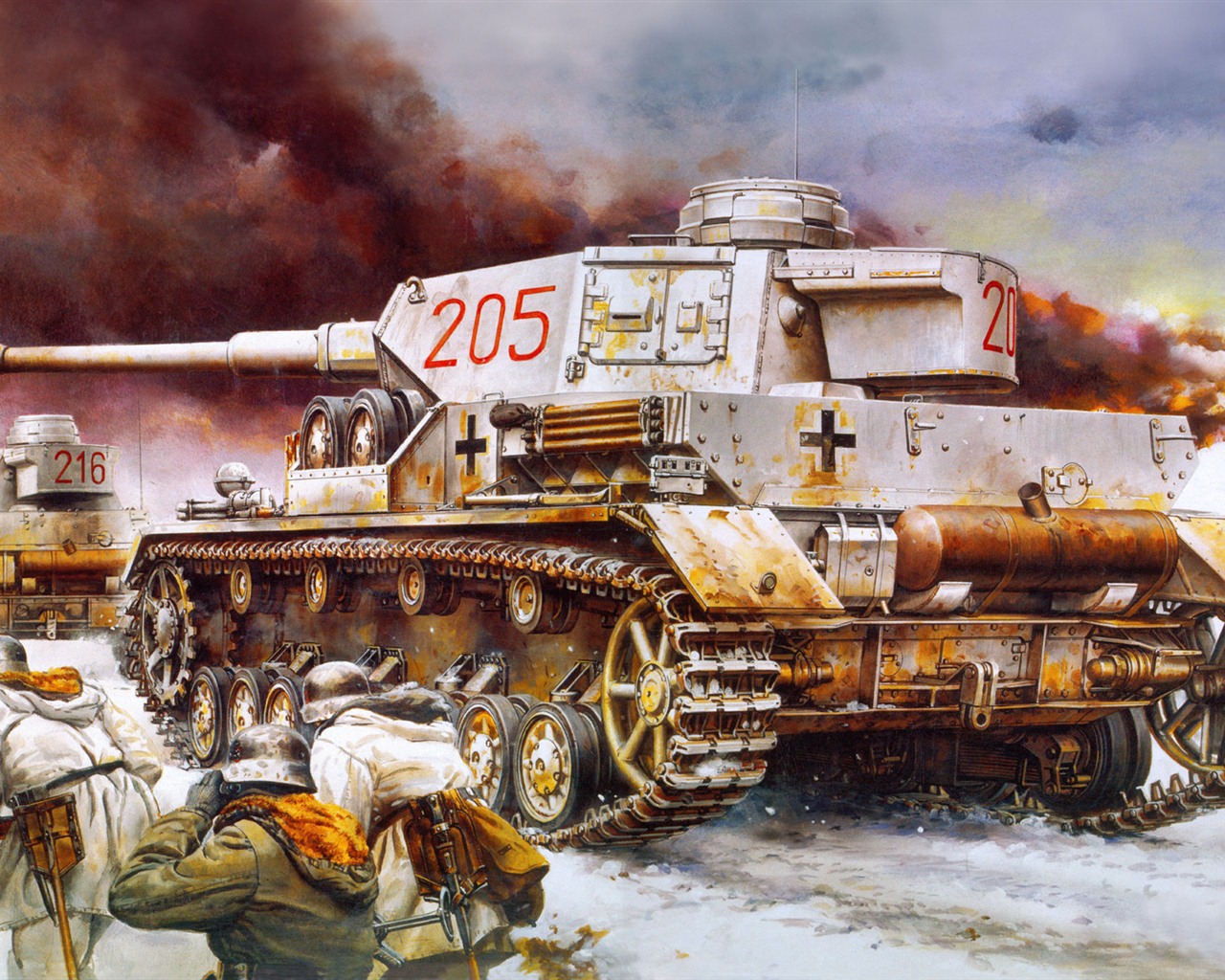 軍事坦克裝甲 高清繪畫壁紙 #15 - 1280x1024