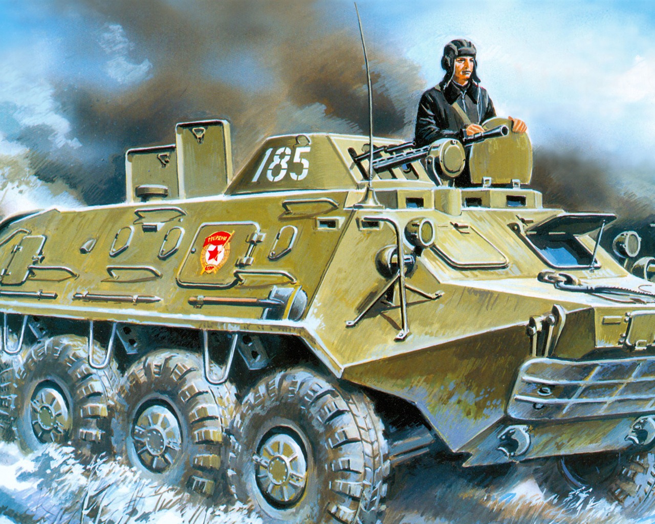Tanques blindados militares, fondos de pantalla de pintura de alta definición #19 - 1280x1024