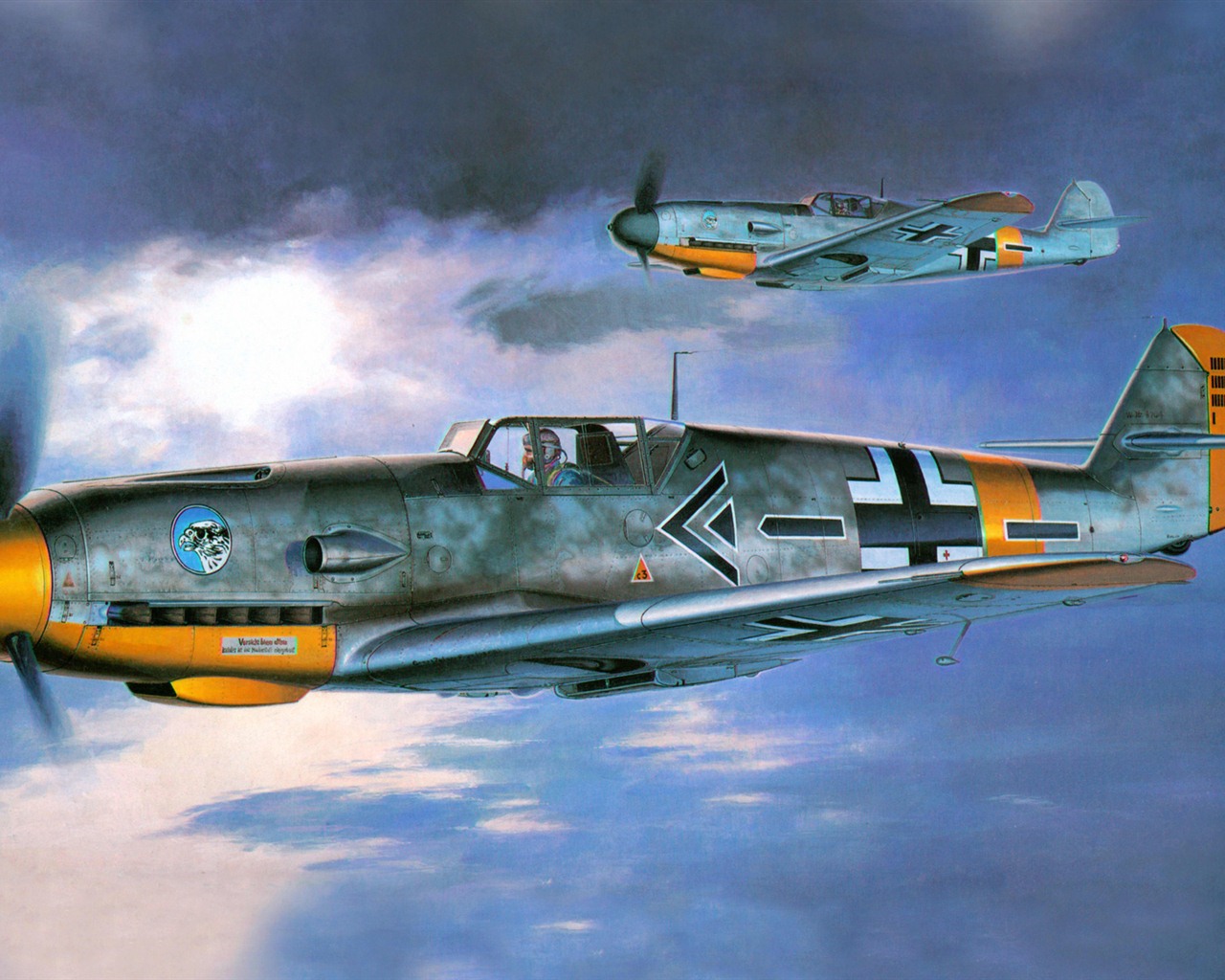 軍用機の飛行の絶妙な絵画の壁紙 #11 - 1280x1024
