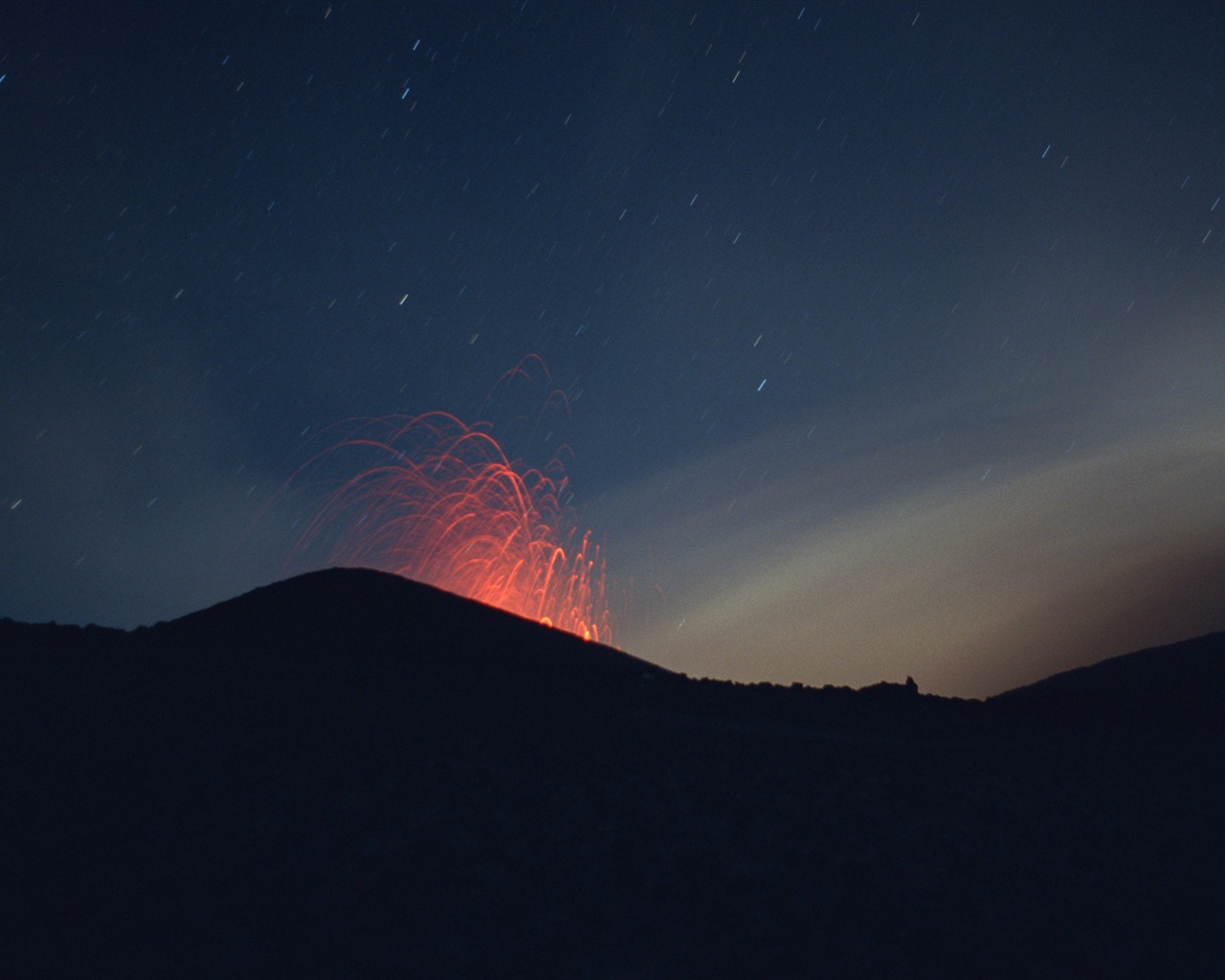 壮大な風景の壁紙の火山噴火 #10 - 1280x1024