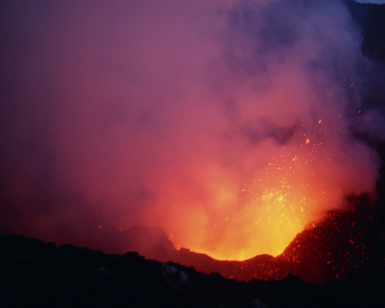 壮大な風景の壁紙の火山噴火 #12 - 1280x1024