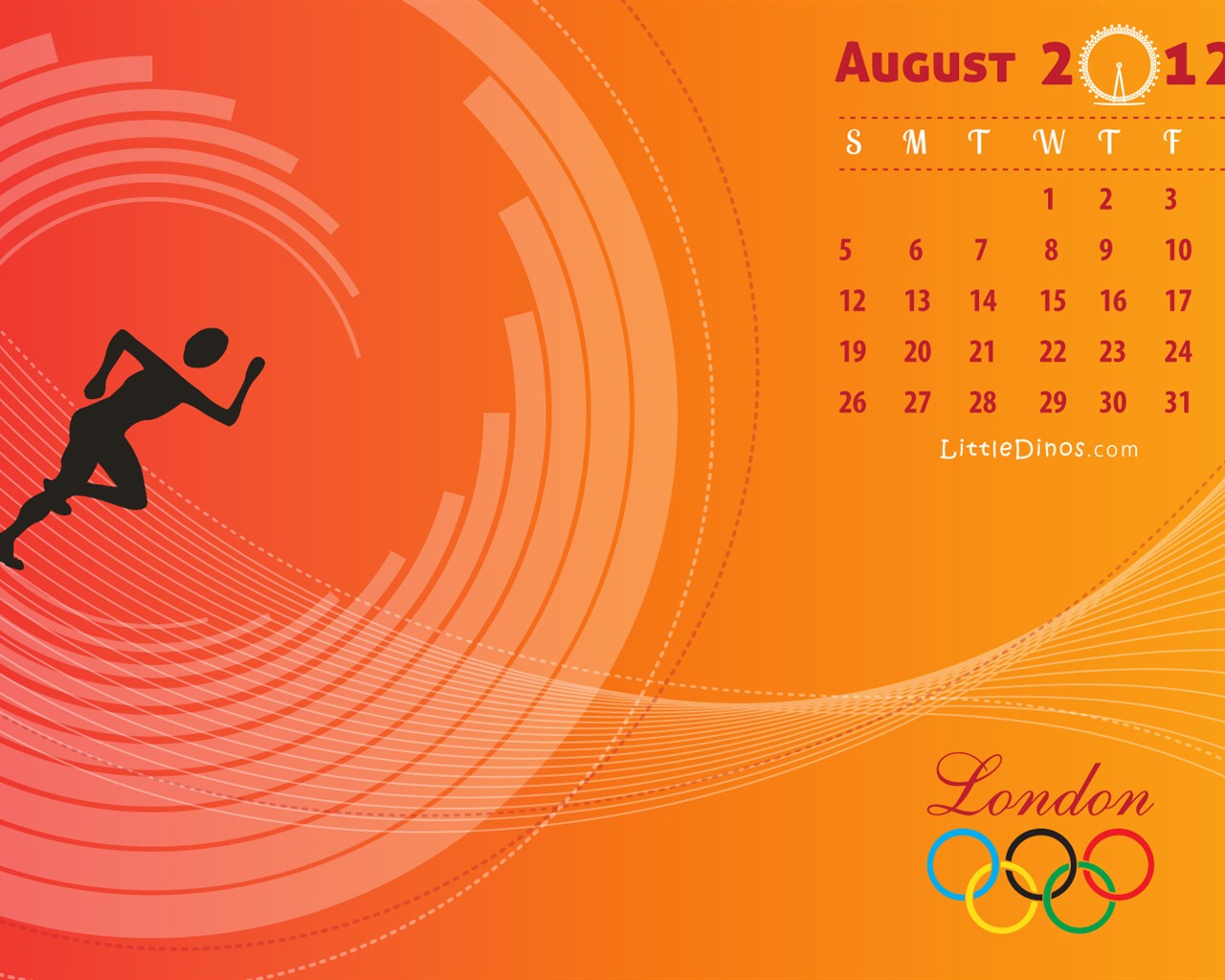 August 2012 Calendar wallpapers (2) #15 - 1280x1024