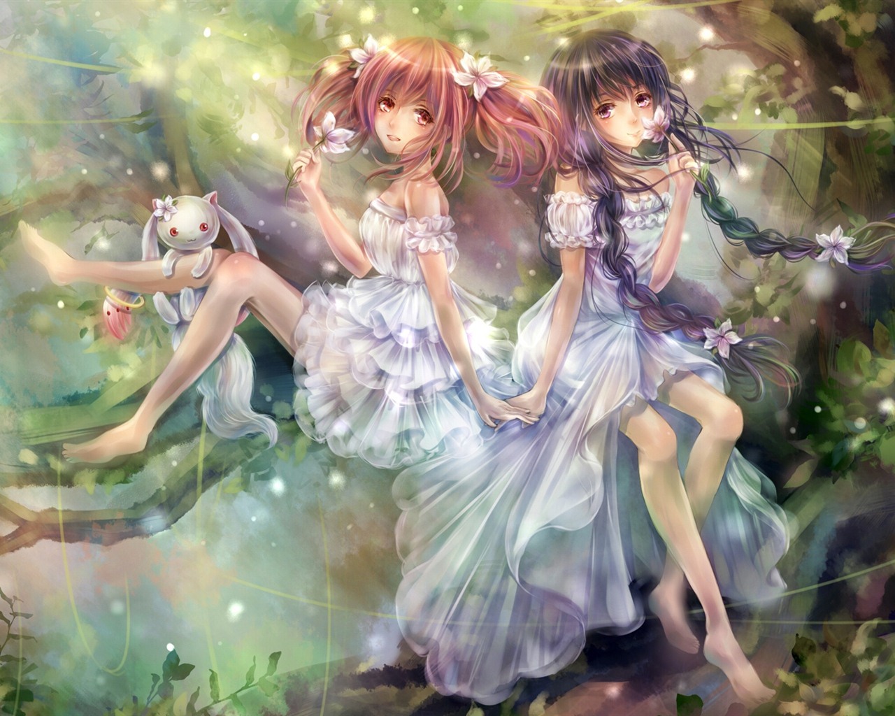 Krásné dívky anime HD Tapety na plochu (2) #12 - 1280x1024
