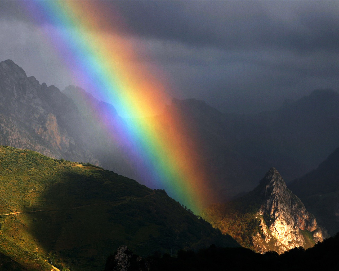 Windows 7 Wallpapers: Arco iris #2 - 1280x1024