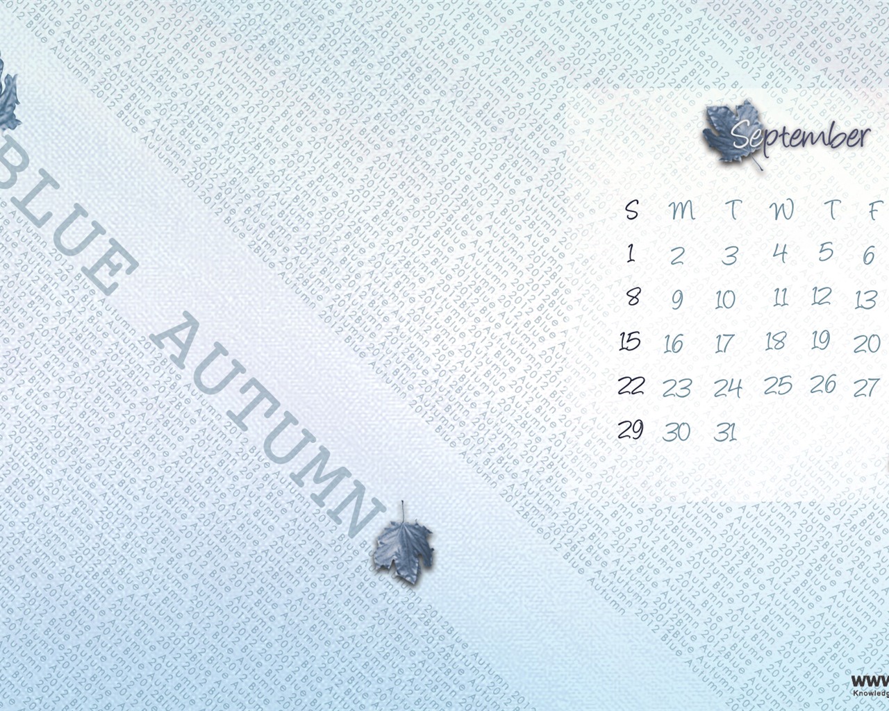 09 2012 Calendar fondo de pantalla (1) #12 - 1280x1024