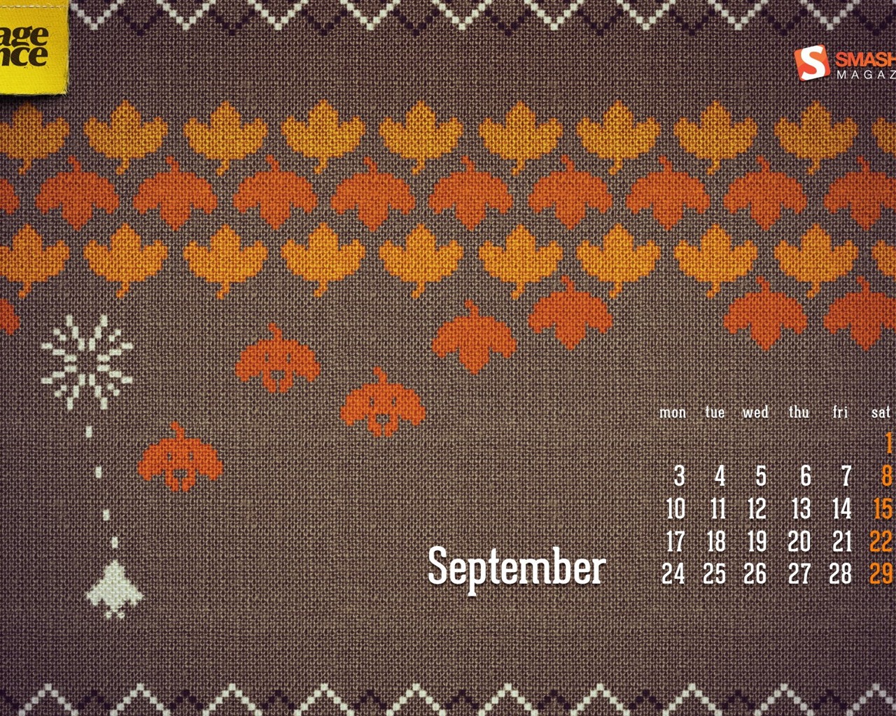 09 2012 Calendar fondo de pantalla (1) #15 - 1280x1024