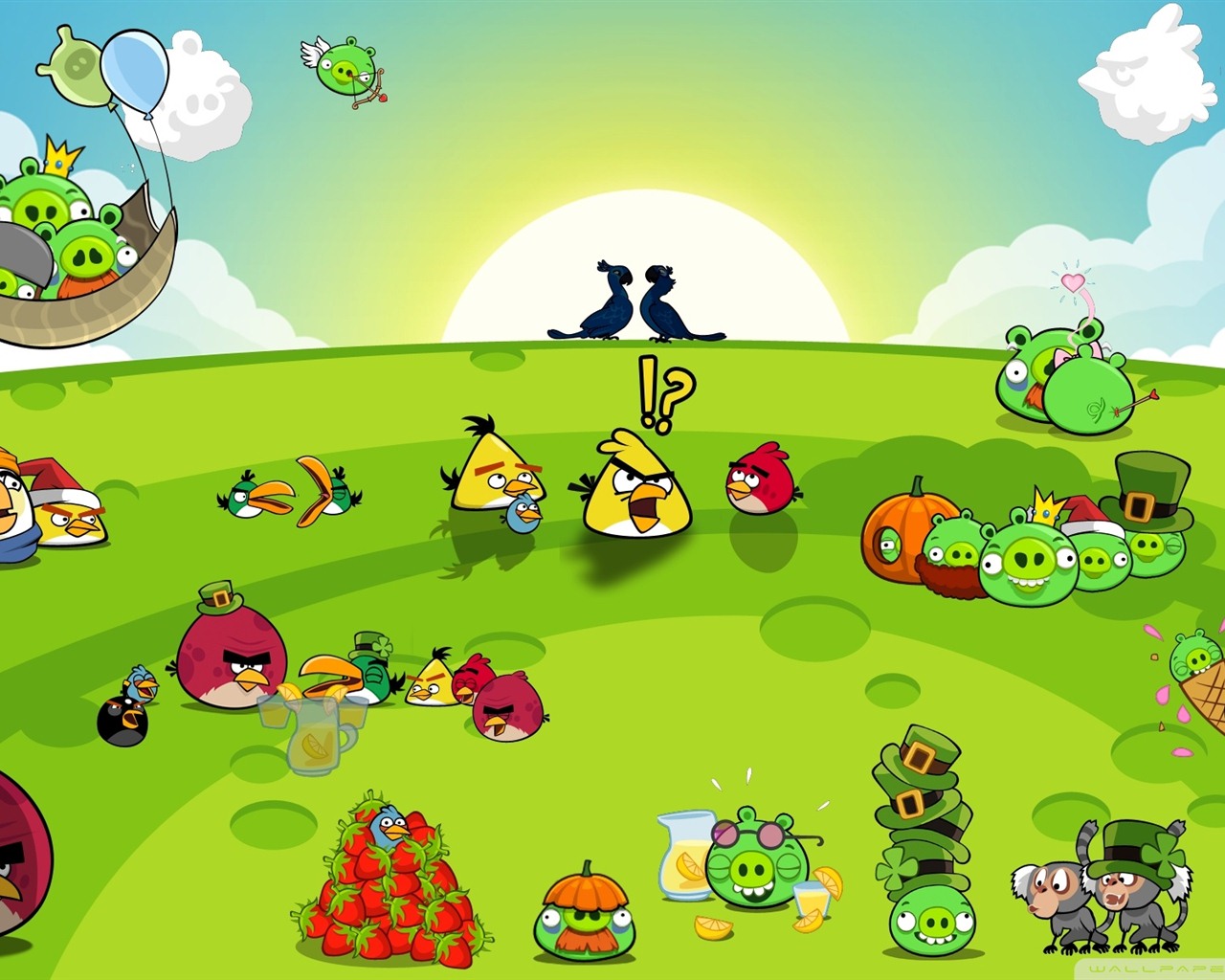 Angry Birds Spiel wallpapers #11 - 1280x1024