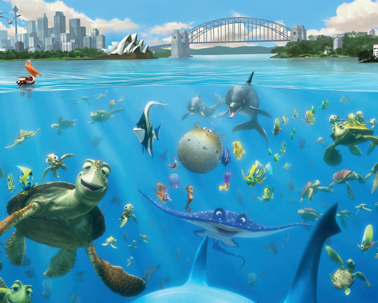 Finding Nemo 3D 海底總動員3D 2012高清壁紙 #8 - 1280x1024