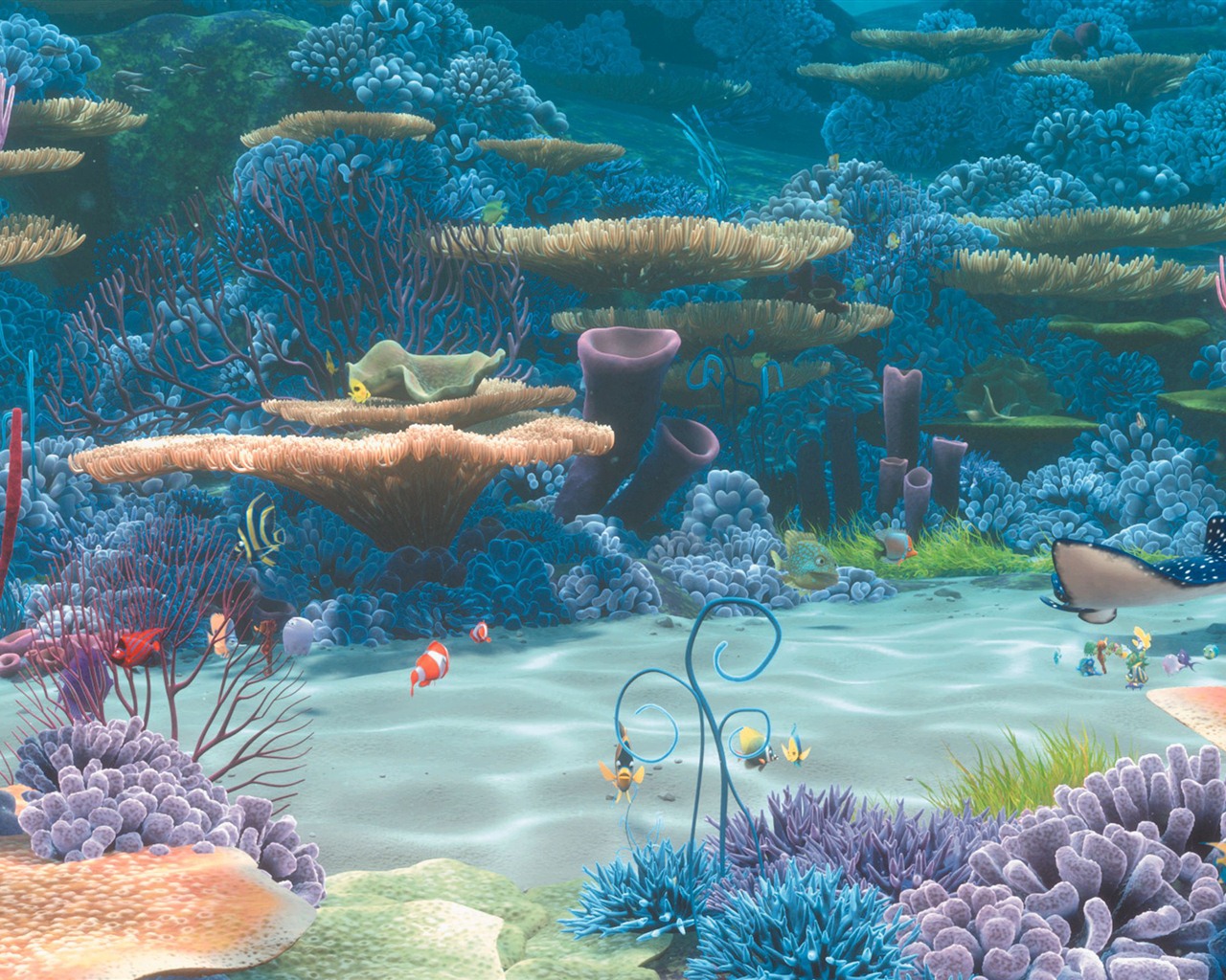 Le Monde de Nemo 3D 2012 fonds d'écran HD #12 - 1280x1024