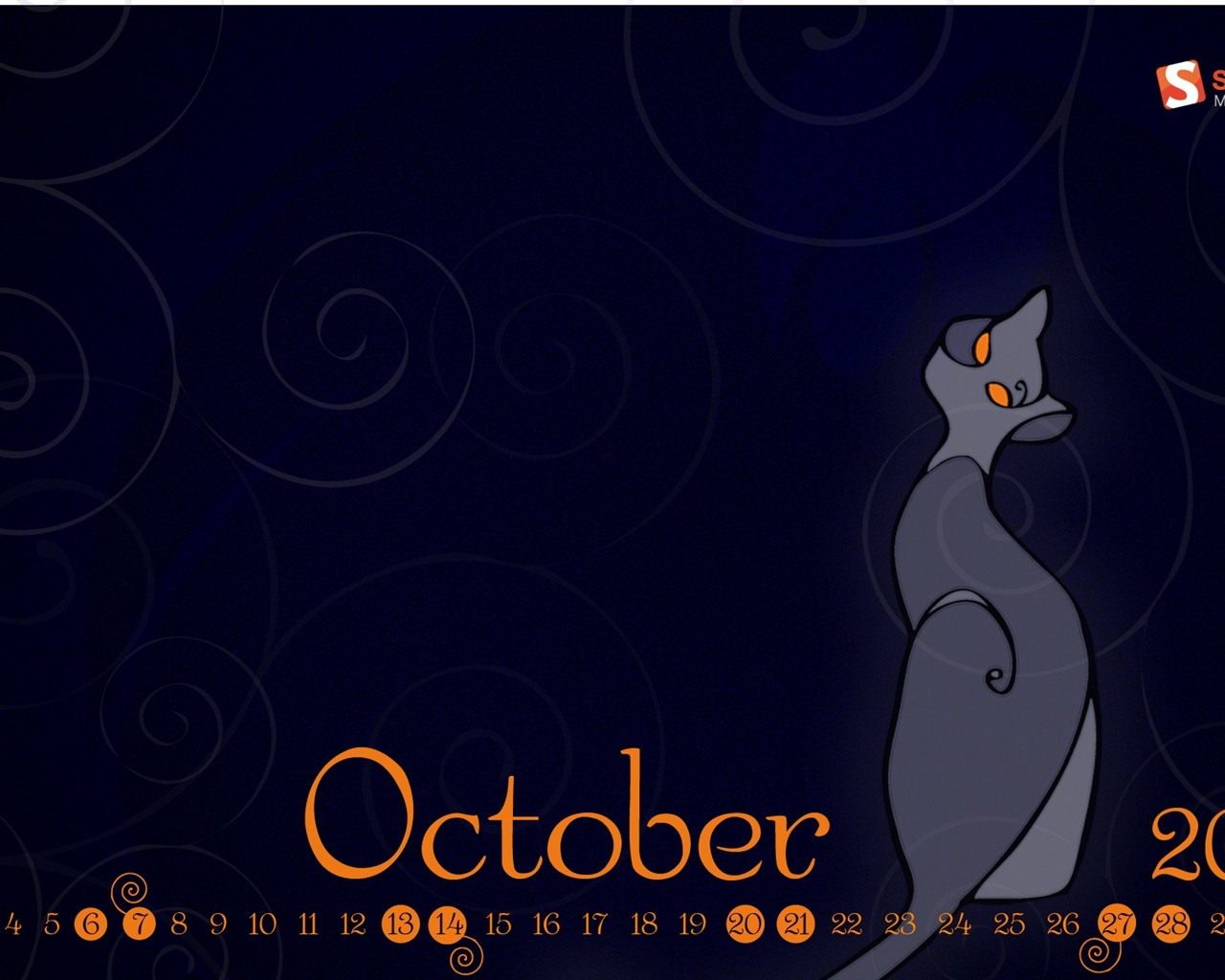 Octobre 2012 Calendar Wallpaper (1) #8 - 1280x1024