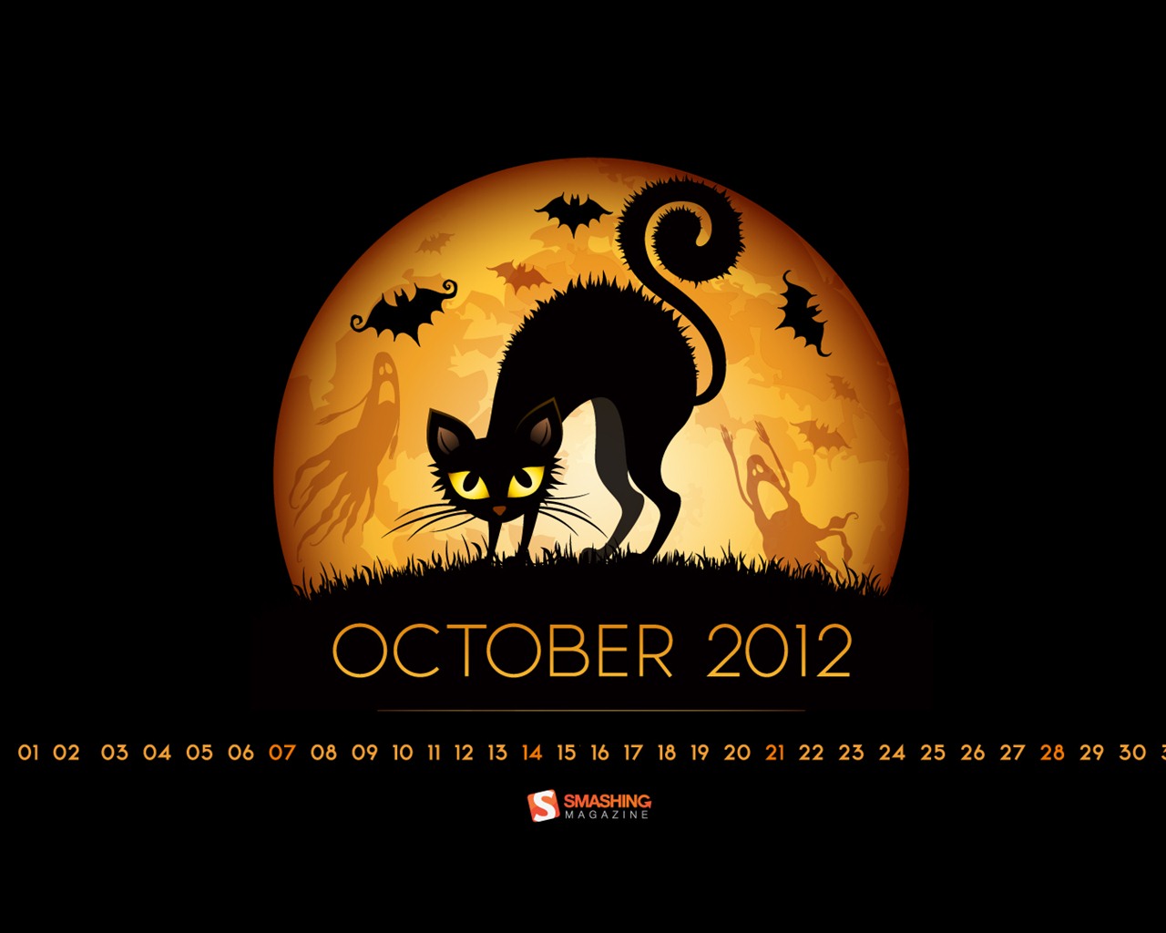 October 2012 Calendar wallpaper (2) #1 - 1280x1024