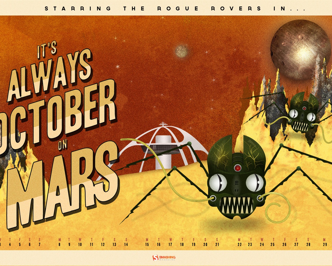 Oktober 2012 Kalender Wallpaper (2) #4 - 1280x1024