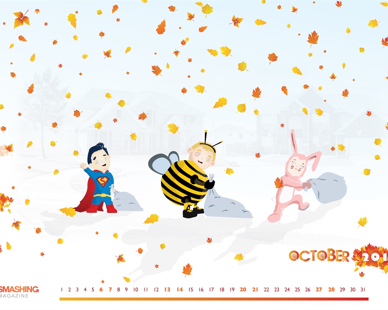 Oktober 2012 Kalender Wallpaper (2) #7 - 1280x1024