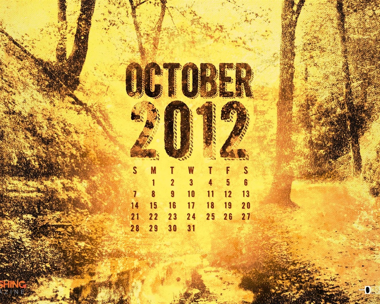 Oktober 2012 Kalender Wallpaper (2) #8 - 1280x1024