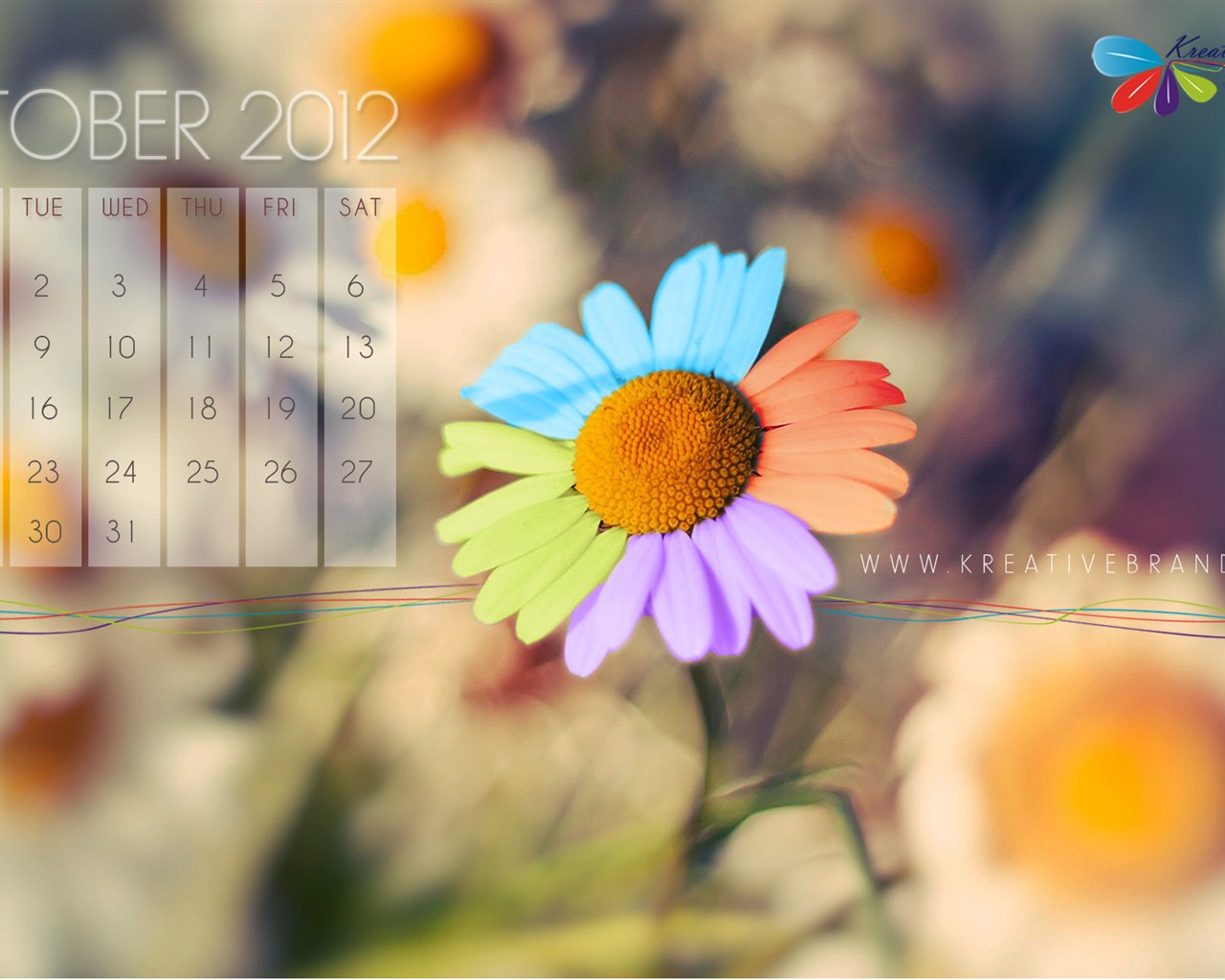 Oktober 2012 Kalender Wallpaper (2) #17 - 1280x1024