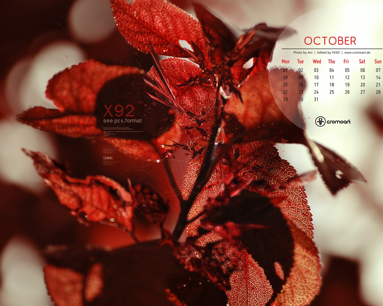 Oktober 2012 Kalender Wallpaper (2) #20 - 1280x1024