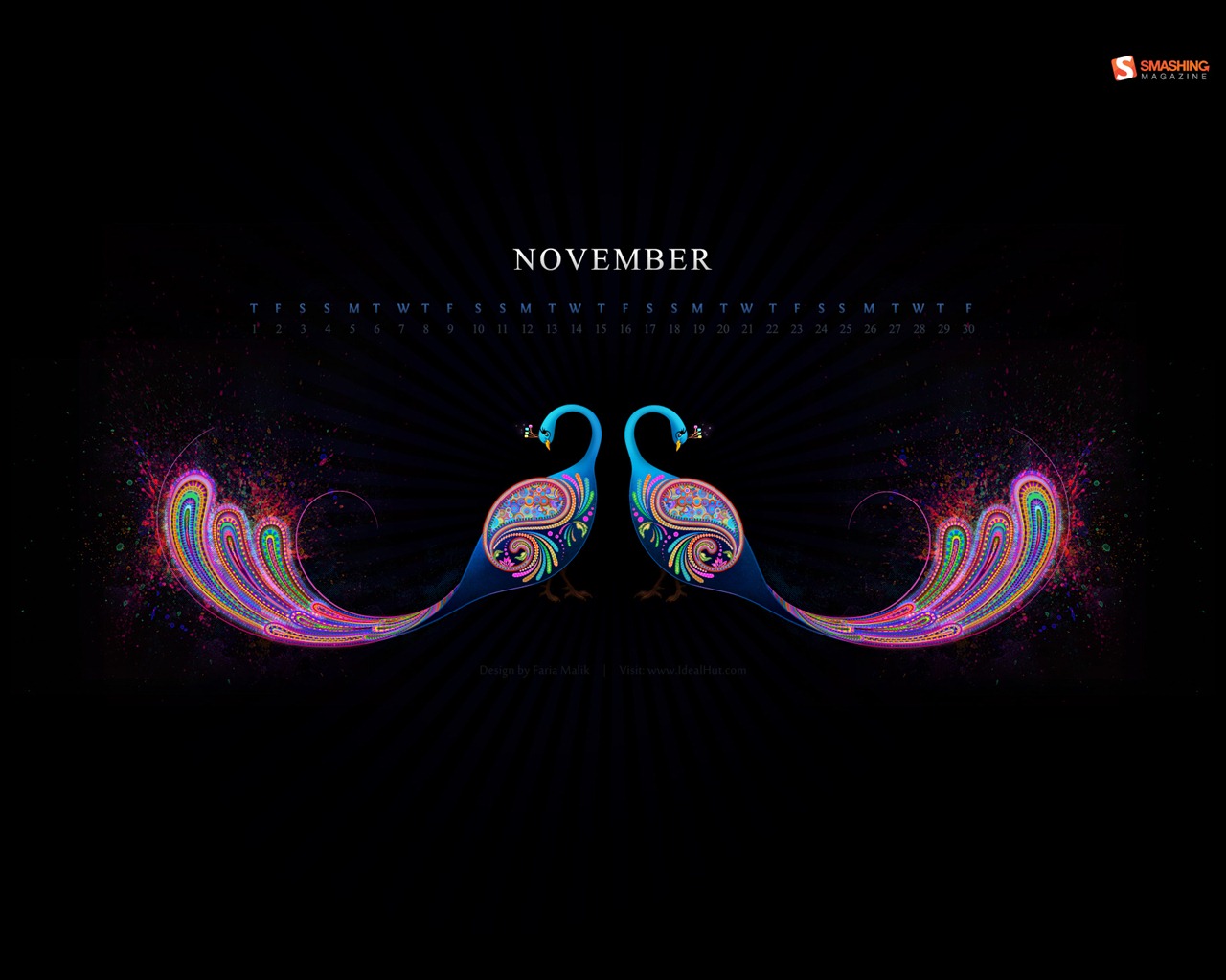 November 2012 Kalender Wallpaper (1) #8 - 1280x1024