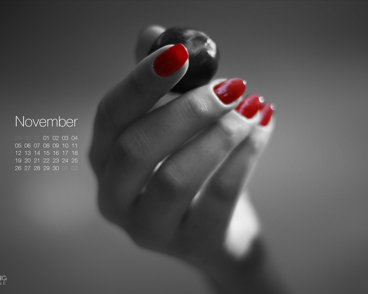 2012年11月 月曆壁紙(一) #11 - 1280x1024
