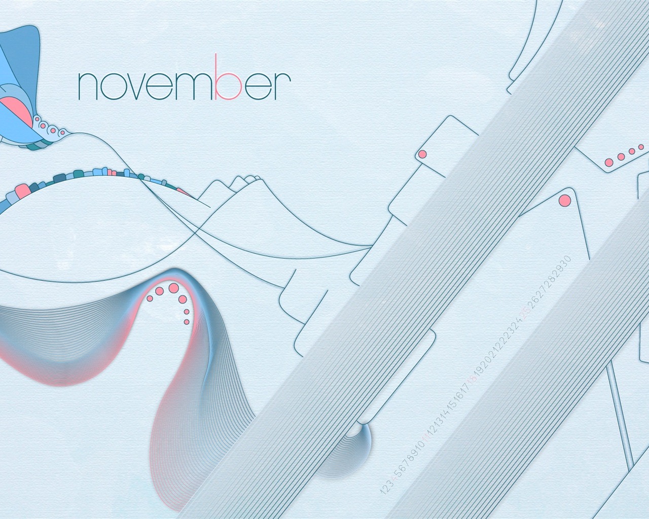 November 2012 Calendar wallpaper (1) #16 - 1280x1024