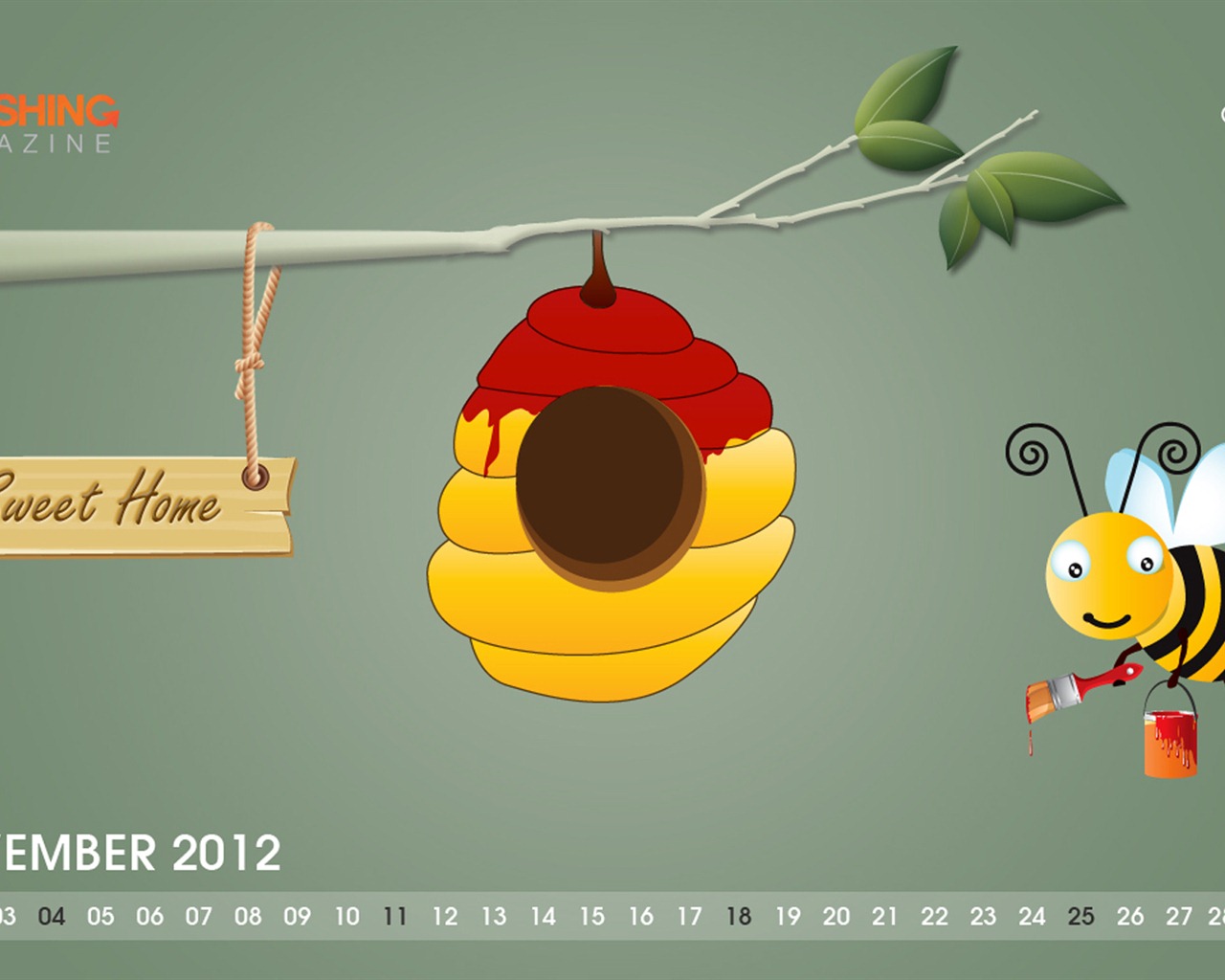 November 2012 Kalender Wallpaper (2) #2 - 1280x1024