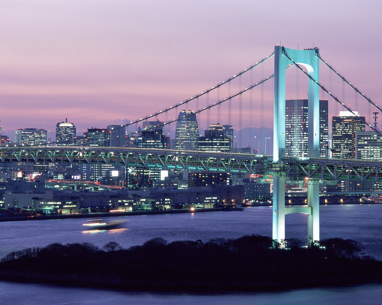 Windows 8 Fond d'écran officiel panoramique, paysage urbain, Pont, Horizon #5 - 1280x1024