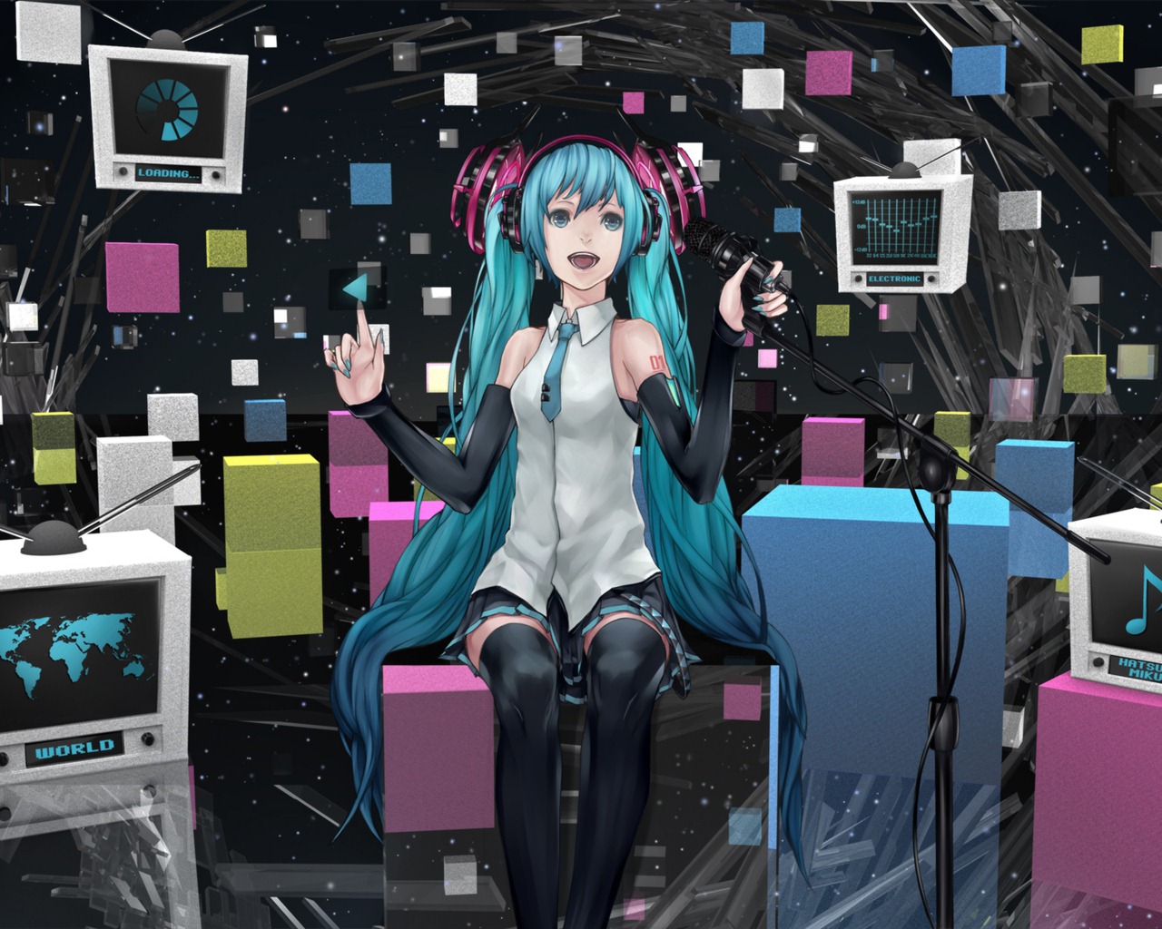 Hatsune Miku series wallpaper (5) #13 - 1280x1024