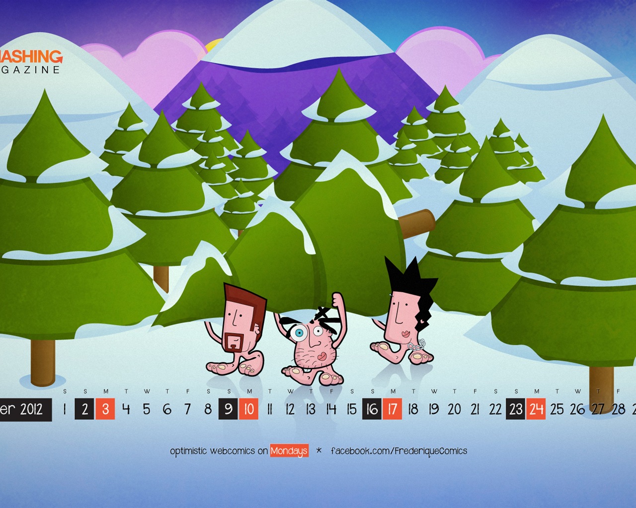 2012年12月 月曆壁紙(一) #17 - 1280x1024