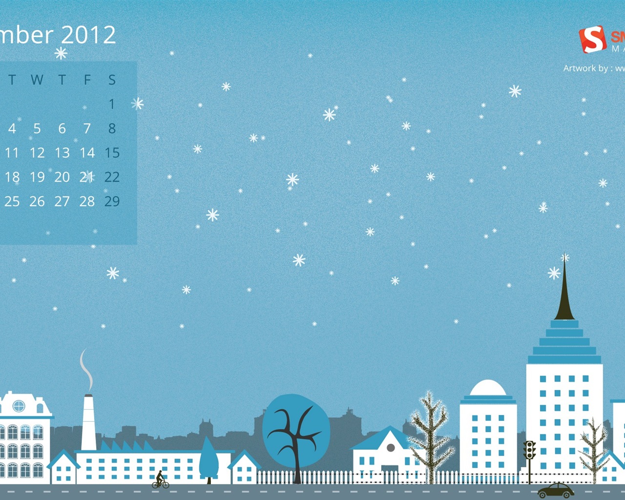 Dezember 2012 Kalender Wallpaper (2) #15 - 1280x1024