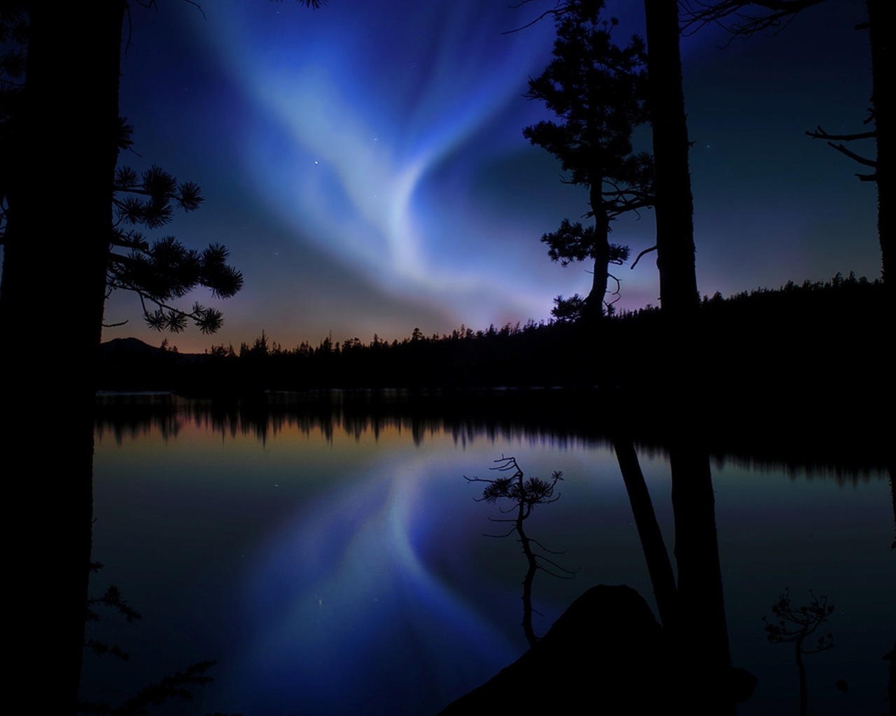 Přírodní divy Northern Lights HD Wallpaper (1) #11 - 1280x1024
